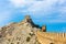 View of Genoese medieval fortress in Sudak Crimea