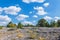 View of a geological rock park panorama