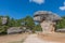 View of geological rocks in a mountain park