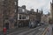 View from George IV Bridge towards Candlemaker Row Street alongside with historic buildings in Edinburgh, Scotland, UK