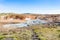 view of geothermal Krysuvik area with mud pools