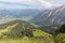 View from German Rossfeld panorama strasse at Austrian mountain ridge