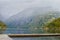 View of the Geyranger fjord in the rain