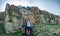 View on the giant and massive walls in Mycenae