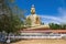 View of a giant seated Buddha sculpture, Dikwella