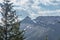 View of Giewont, one of the most visited peaks in the Tatra Mountains in Poland. There is a characteristic cross on the top