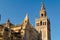 View of the Giralda with Sevilla`s cathedal.