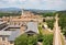 View of Girona city from medieval wall. Catalonia, Spain