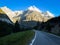 The view from Gite de la Lechere to Mont Blanc on The TMB