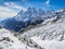 View of Glacier Blanc 2542m located in the Ecrins Massif in French Alps