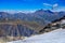 View on glacier near winter and summer sky station Les deux Alpes in summer