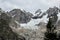 View on a glacier scenery on italian alps