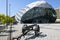 View at the glas whale shopping mall and restaurant on Budapest in Hungary