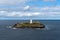 View of the Godrevy Lighthouse near Gwithian in St. Ives Bay