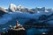 View from Gokyo ri peak, Nepal Himalayas mountains