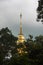 A view of golden pagoda before raining at Doi Saket.