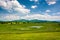 View of a golf course and distant mountains at Canaan Valley Sta