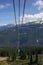 View of the gondola to Blackcomb Mountain in Whistler in summer