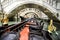 View from gondola trip during the ride through the narrow canals in Venice