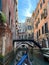 View from a gondola in Venice, Italy