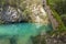 view of the Gorgazzo source pool in Polcenigo, Italy