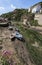 View of gorge from bridge at Staithes, N. Yorks, England