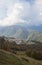 View of Gorki Gorod ski resort near Sochi, Russia. 26 October 2019