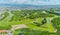 View of Goryokaku Park, where is a star fort in Hakodate, Hokkaido, Japan.