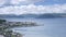 View of Gourock coastal town from Lyle Hill in Greenock during the summer