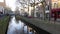 View of the Gouwe canal in Gouda, The Netherlands