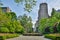 View of Gramercy Park located in the Gramercy Park Historic District in Manhattan, New York City