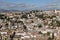 View of Granada old city from tower of Alhambra Palace, Granada, Spain