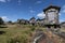 View of the granaries espigueiros in the historic village of Lindoso