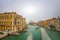 View of Grand Canal from Academy Bridge of Venice Venezia Italy. A Long Exposure photo.