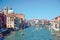 View on Grand Canal from Ponte degli Scalzi in Venice, Italy