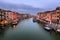 View of Grand Canal and Venice Skyline from the Rialto Bridge in