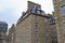 View of granite buildings of Saint-Malo in Brittany, France.