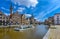 View of Graslei, Korenlei quays and Leie river in the historic city center in Ghent Gent, Belgium.