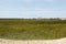 View on the grassland on the northern sea island borkum