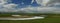 View of grassland in the steppe of Mongolia