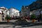 View of the Grazalema main square and Church of Our Lady of the Aurora