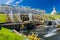 View on Great Cascade Fountain in Peterhof, Russia