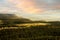 View from Great Szczeliniec, Szczeliniec Wielki highest peak of Stolowe Mountains by sunrise