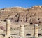 View from Great Temple towards urn, silk and royal tombs. Petra.