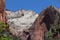 View of Great White Throne in Zion National Park