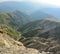 View of the Greater Caucasus mountains from Mountain Babadag trail in Azerbaijan.