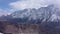 View of Greater Caucasus mountains at sunny spring day in Georgia