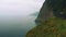 View of greatness of atlantic ocean from cliffy shore of Madeira island