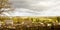 View of the green fields of Ireland from Tara Hill