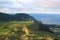 View of green hill, Graciosa, Azores.